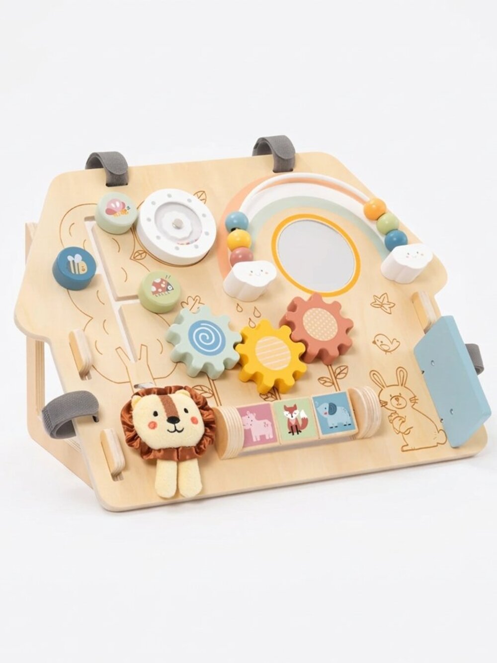 Montessori Wooden Busy Board Activity Board Sensory Learning Toy New - Picture 10 of 16